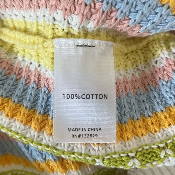 LOVERS AND FRIENDS | Shelly Knit Crochet Short in Light Yellow Multi | Size M - Picture 7 of 8